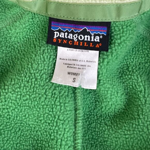 Patagonia Synchilla Vest Women Small Green Better Sweater Full Zip Vintage - Picture 7 of 13